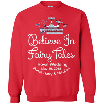 Royal Wedding Viewing Tshirt Believe In Fairy Tales 2018 Red