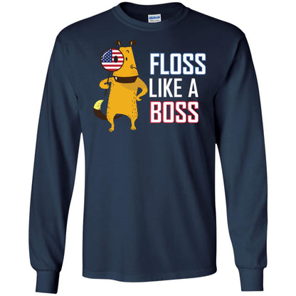 Floss Like A Boss Dog Shirt Navy