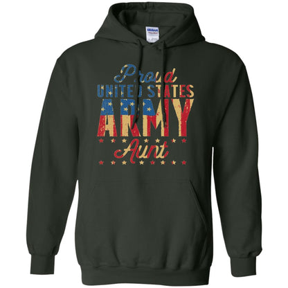 Proud United States Army Aunt Us Shirt Forest Green