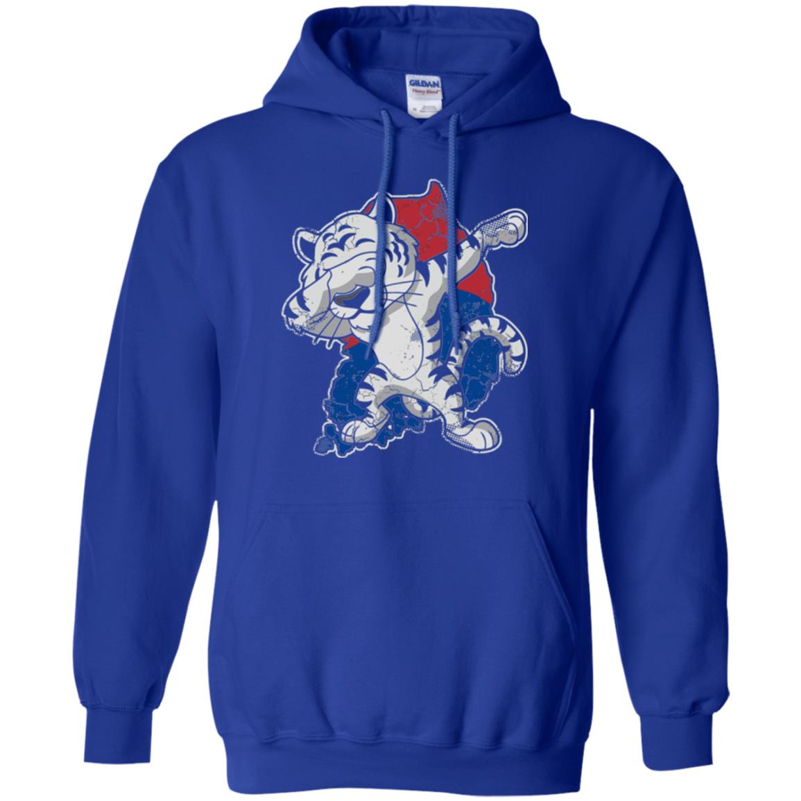 Dabbing White Tiger South Korea Flag T-shirt Royal