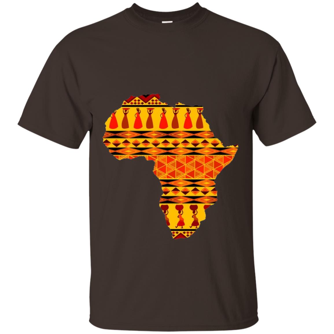 African Pride Ankara Tribal Pattern T-shirt Dark Chocolate