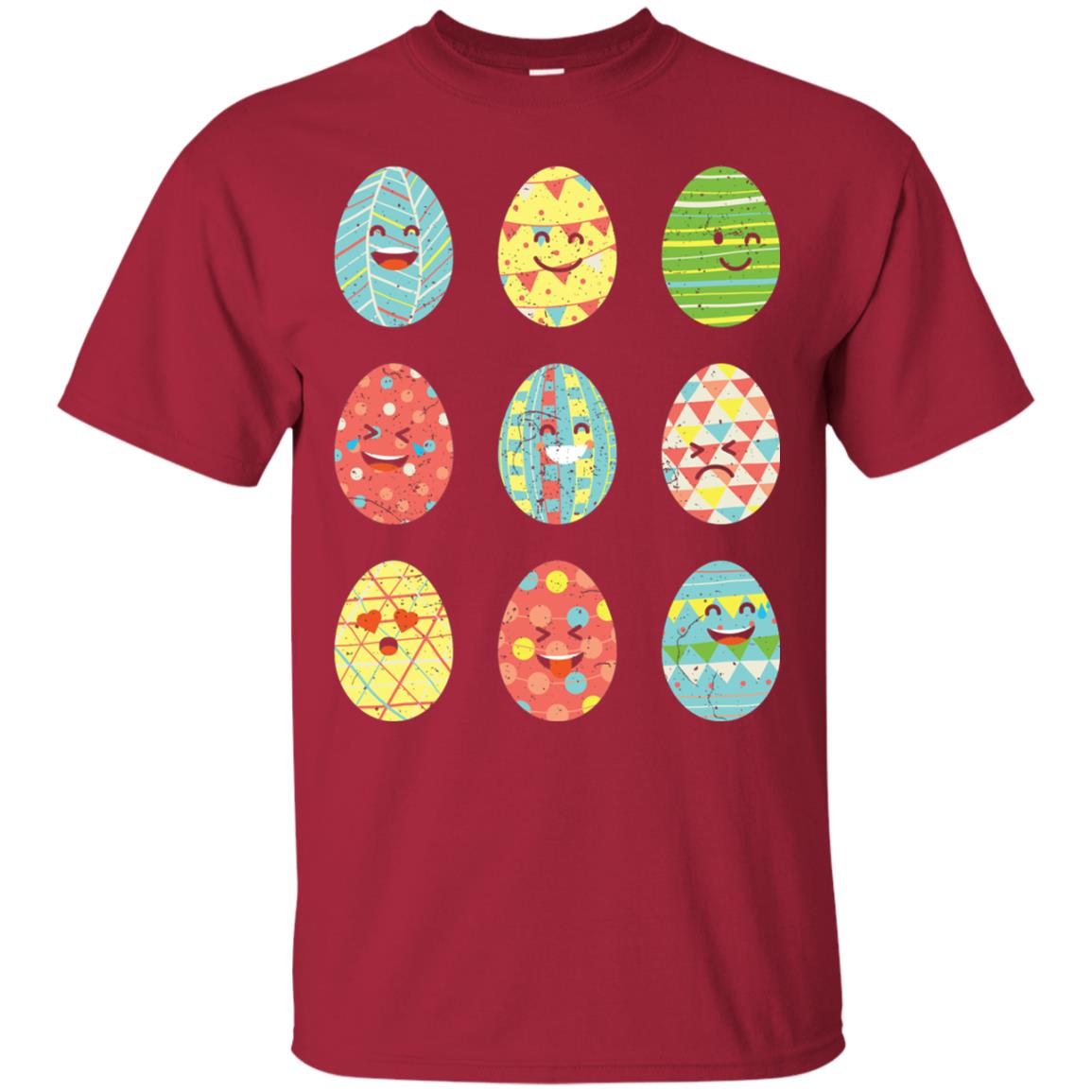 Happy Egg Emoji Easter Sunday Egg Hunt T-shirt Cardinal