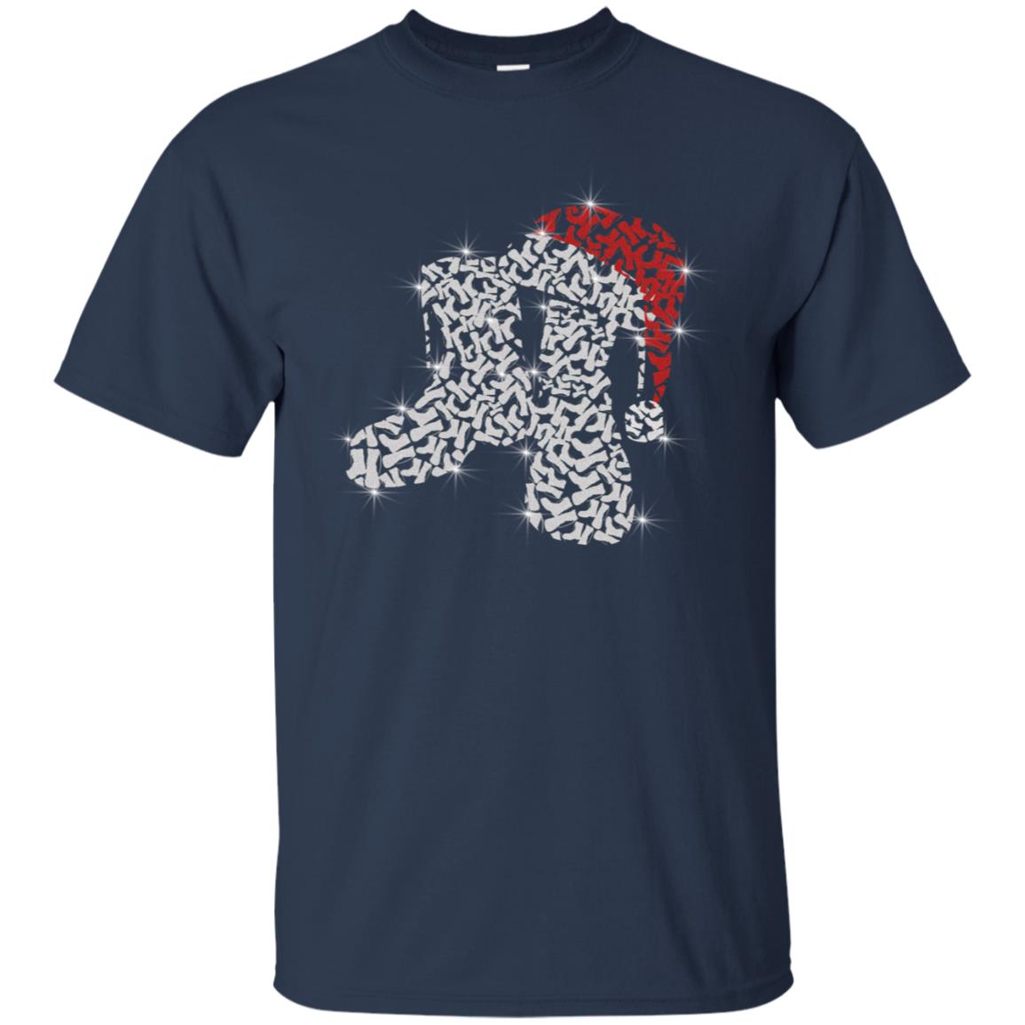 Veteran Boot With Santa Hat Merry Christmas Gift Shirt For Mens Womens Navy