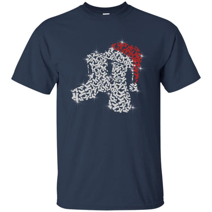 Veteran Boot With Santa Hat Merry Christmas Gift Shirt For Mens Womens Navy