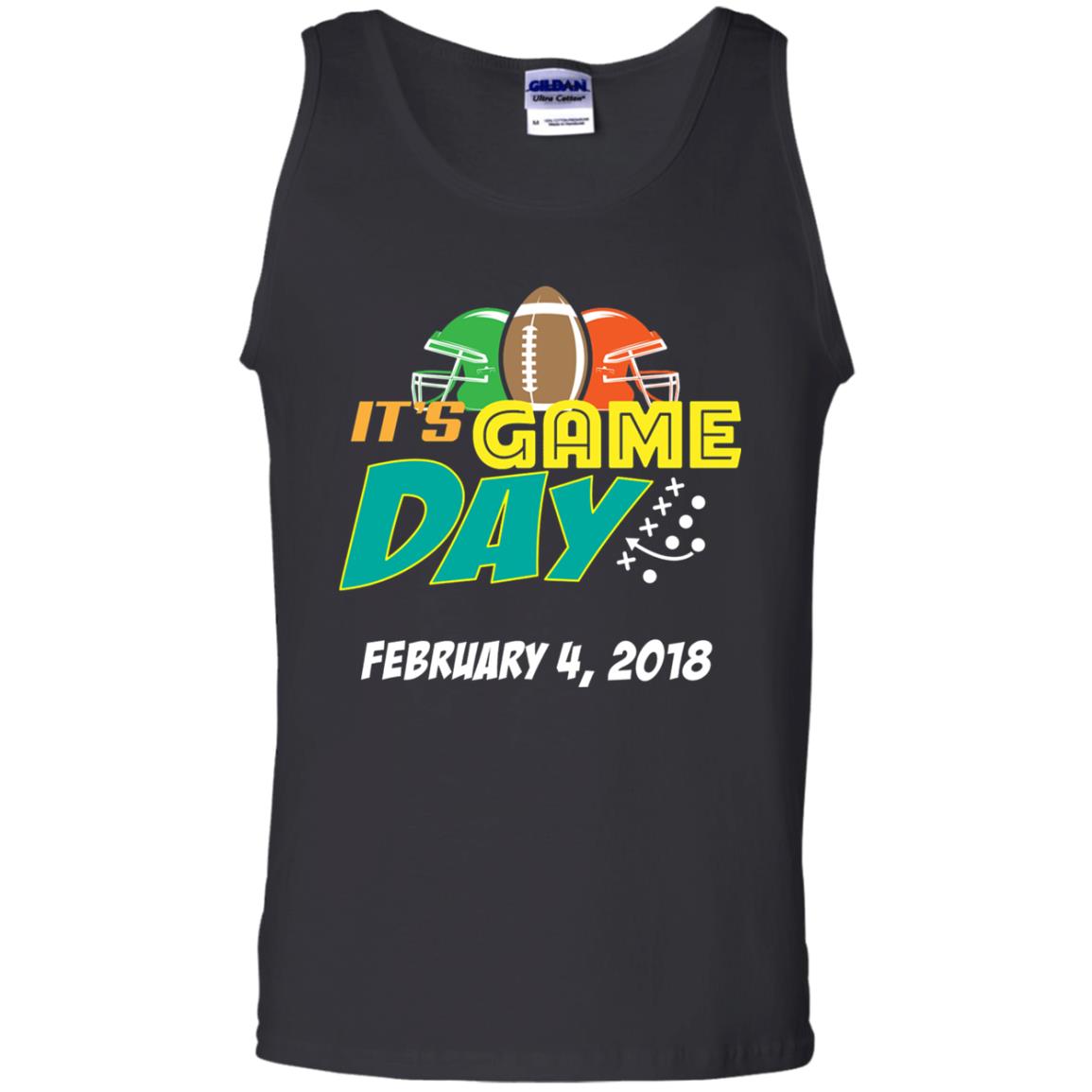 Football Lover T-shirt It_s Game Day February 4 2018 Black