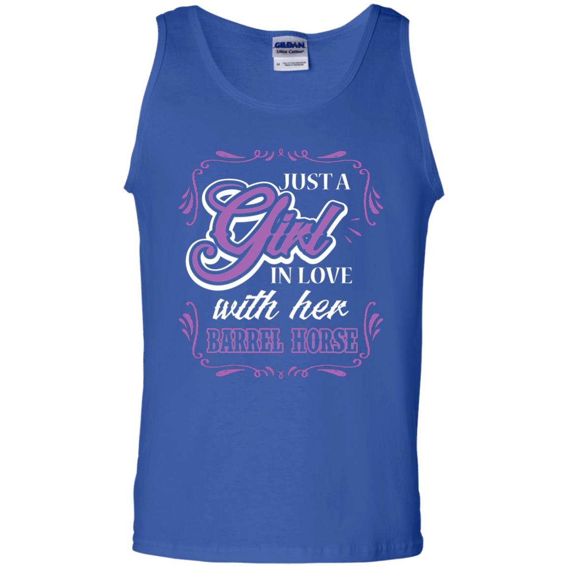 Horse Lovers T-Shirt Just A Girl In Love With Her Barrel Horse Royal