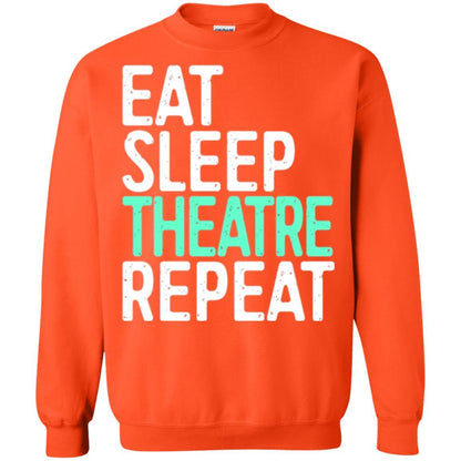 Actor T-shirt Eat Sleep Theatre Repeat T-shirt Orange