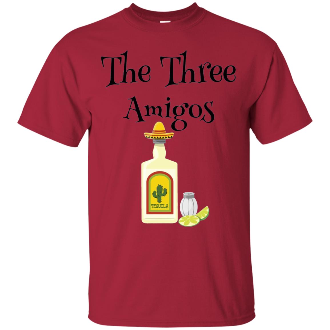 Cooking Lovers T-shirt The Three Amigos Tequila Salt Lime Cardinal