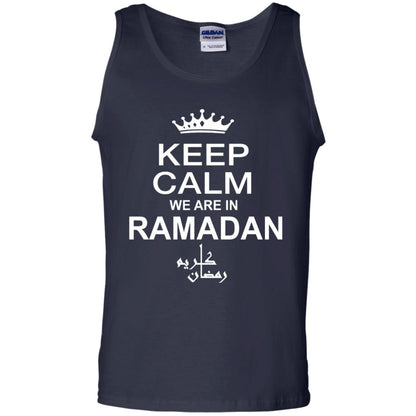 Fashion Casual Shirt Keep Calm We Are In Ramadan Navy