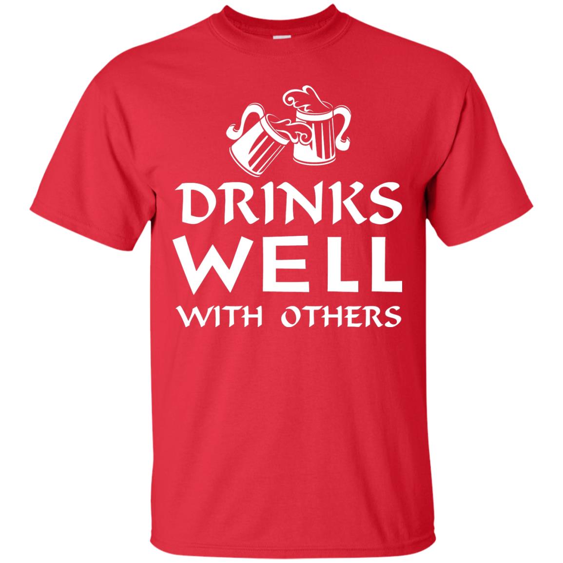 Drinks Well With Others St. Patrick_s Day T-shirt Red