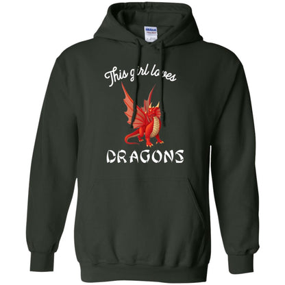 Dragon Lover T-shirt This Girl Loves Dragonst-shirt Forest Green