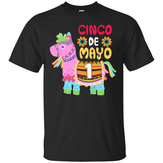 Cinco De Mayo Pinata Jockeys Horse Race 1st Birthday T-shirt Black