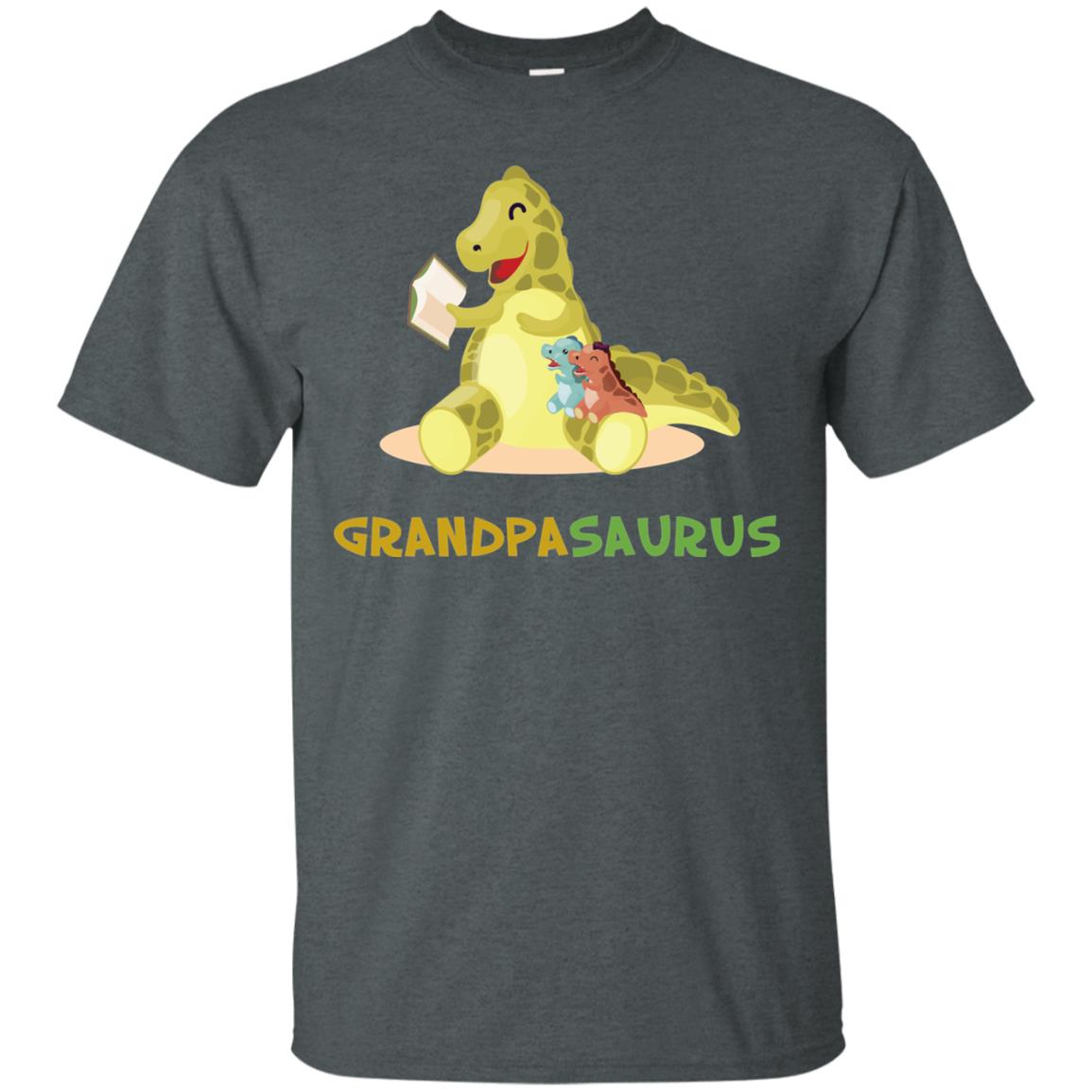 Grandpasaurus Granddad Grandpa Shirt Dark Heather