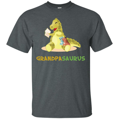 Grandpasaurus Granddad Grandpa Shirt Dark Heather