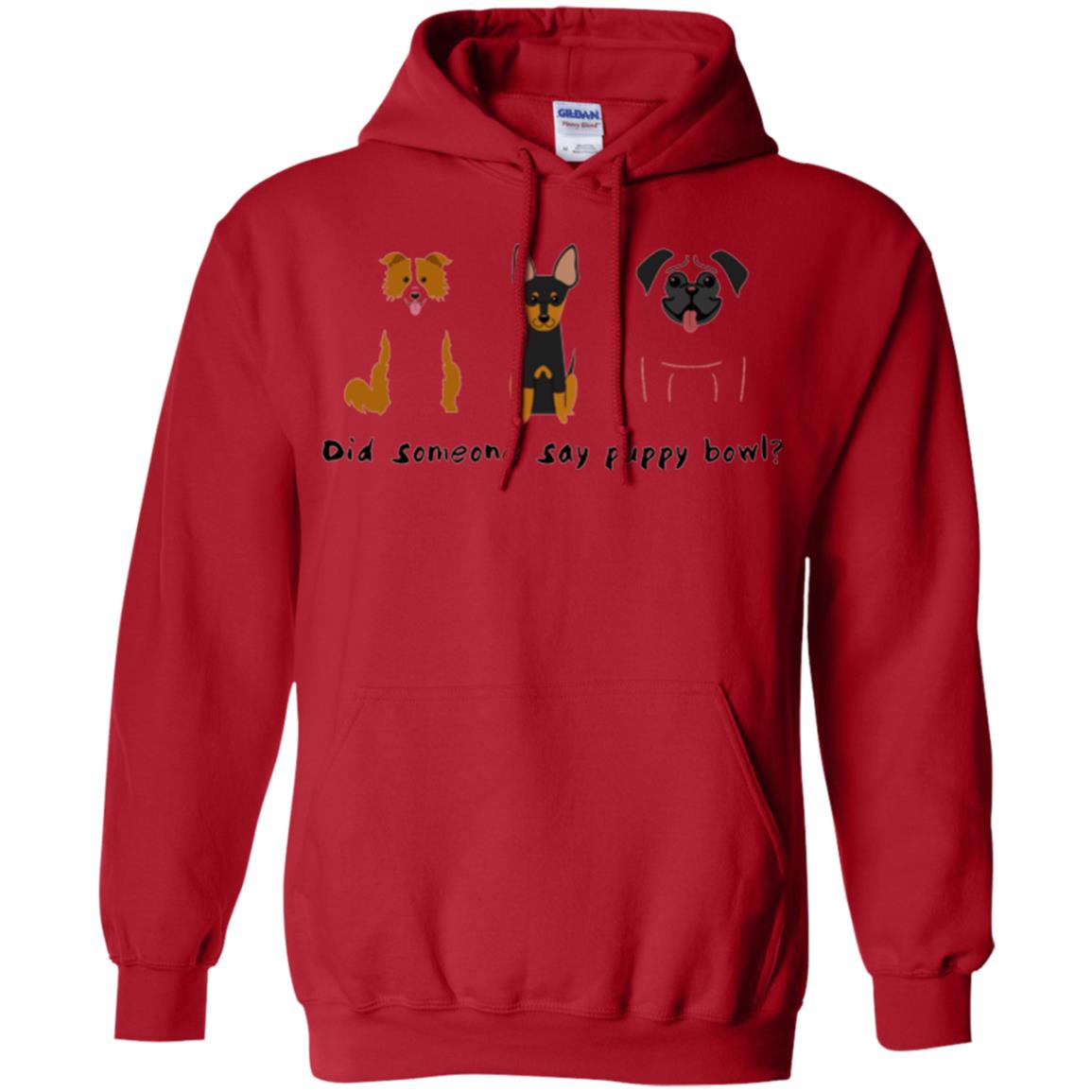 Puppy Bowl Football Funny Dog T-shirt Red