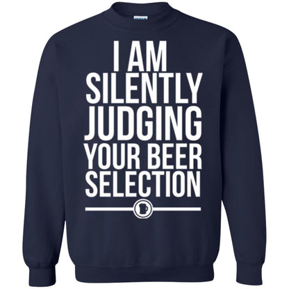 Beer Lover T-shirt I Am Silently Judging Your Beer Sellection Navy