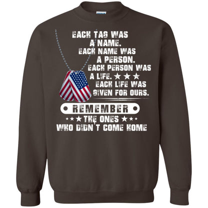 Each Tag Was A Name. Each Name Was A Person. Each Person Was A Life Shirt Dark Chocolate