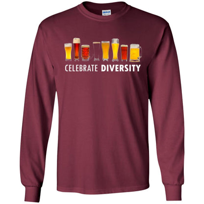 Beer Lovers T-shirt Celebrate Diversity Maroon
