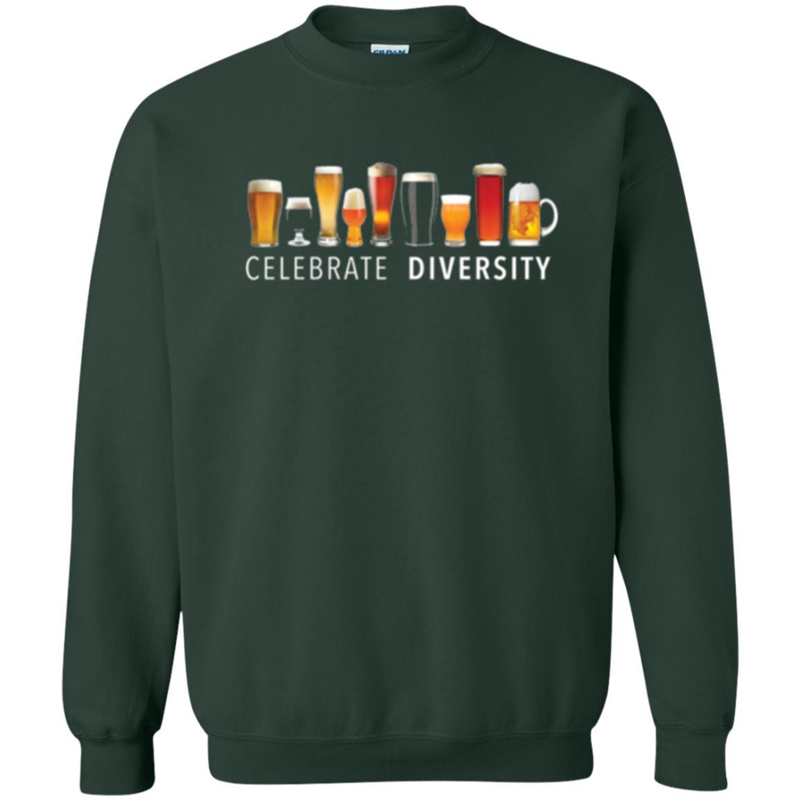 Beer Lover T-shirt Celebrate Diversity Forest Green