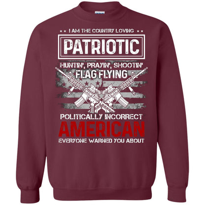 Politically Incorrect American Everyone Warned You About Military Shirt Maroon