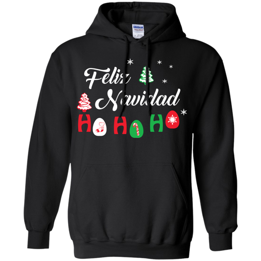Chirstmas T-Shirt Feliz Navidad Ho Ho Ho Black