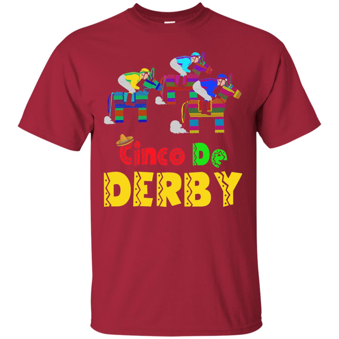 Horse Racing Pinata Cinco De Derby Jockeys Fiesta Shirt Cardinal