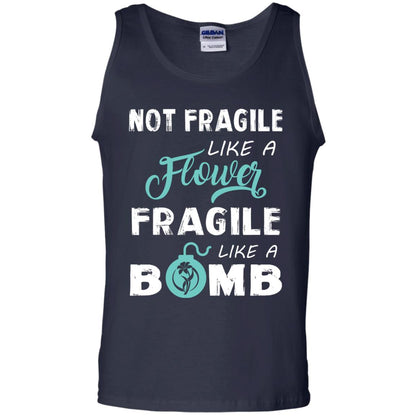 Not Fragile, Like A Flower Fragile Like A Bomb T-shirt Navy