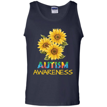 Autism Awareness Sunflower Shirt Navy