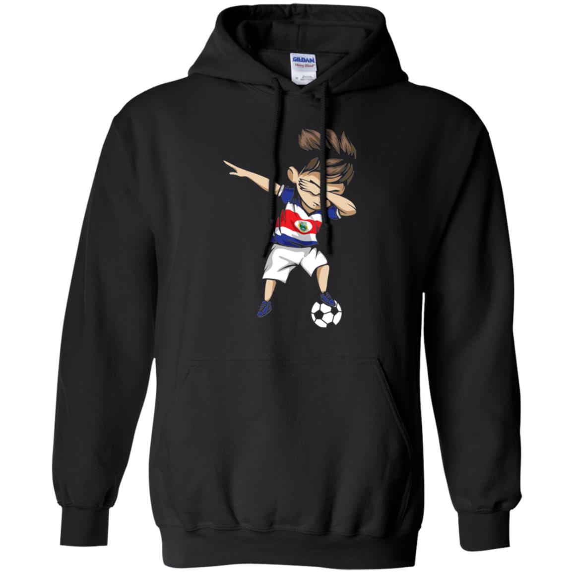Dabbing Soccer Boy Costa Rica Jersey Football Shirt Black