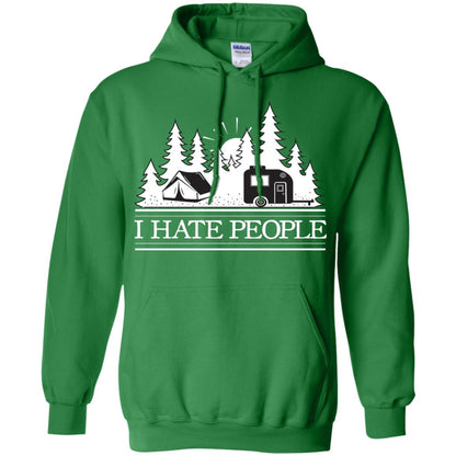 I Hate People Camping Lover Shirt Irish Green