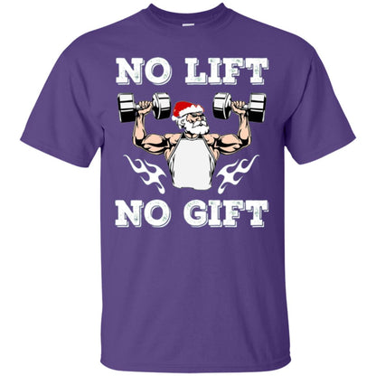 Christmas T-shirt No Lift No Gift Purple