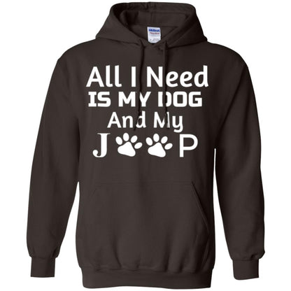 Dog Lovers T-shirt All I Need Is My Dog And My Jeep Dark Chocolate