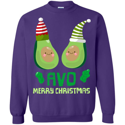 Avocado Merry Christmas T-shirt Purple
