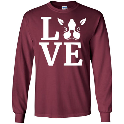 Dog Lovers T-shirt I Love My Boston Terrier Maroon