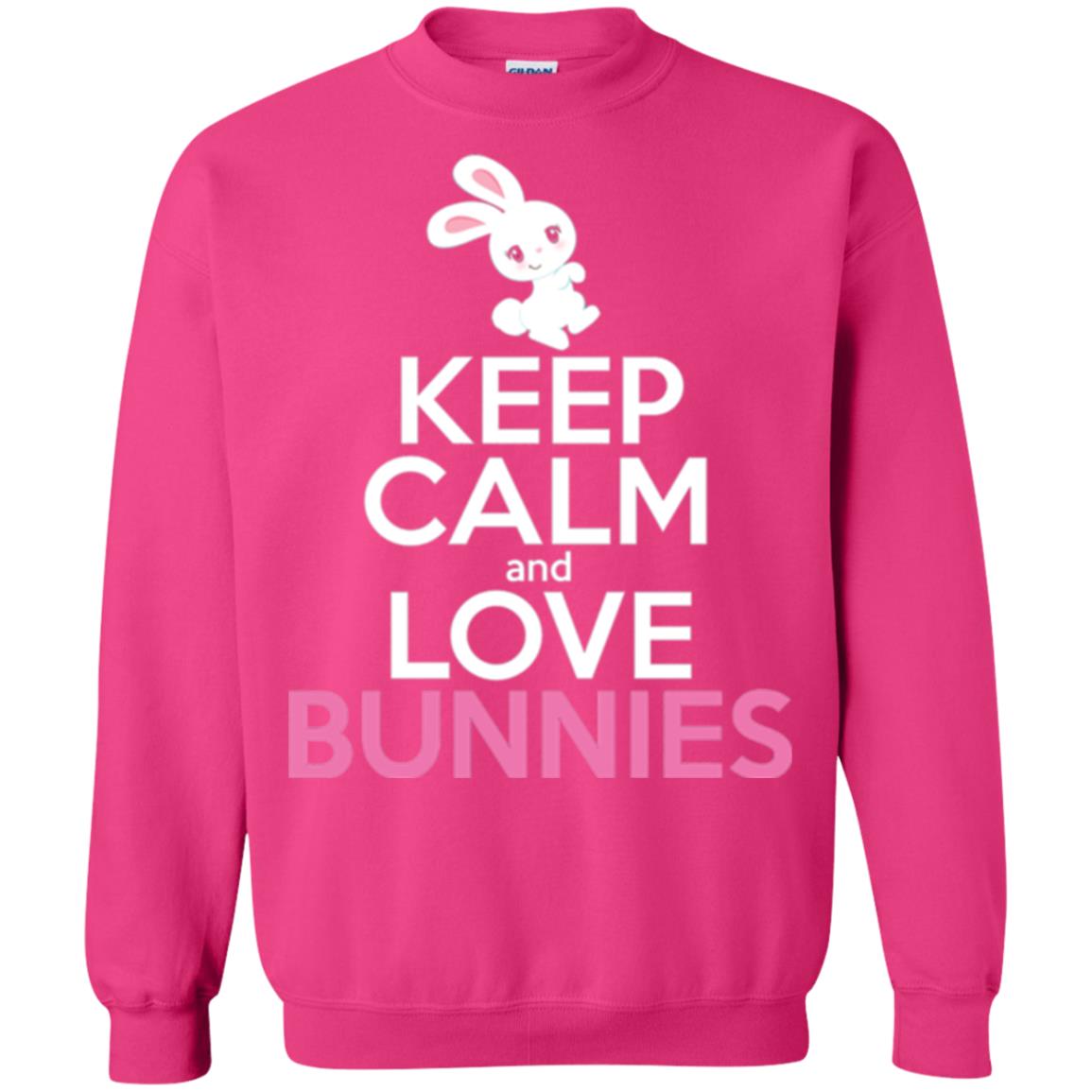 Bunny T-shirt Keep Calm And Love Bunnies Heliconia