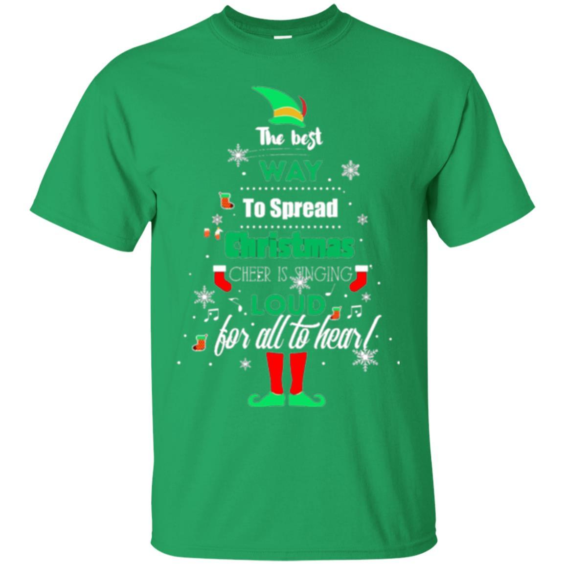 Elf Christmas T-shirt The Best Way To Spread Christmas Cheer Irish Green