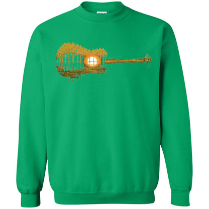 Guitar Lovers T-shirt Guitar Lake Shadow Irish Green