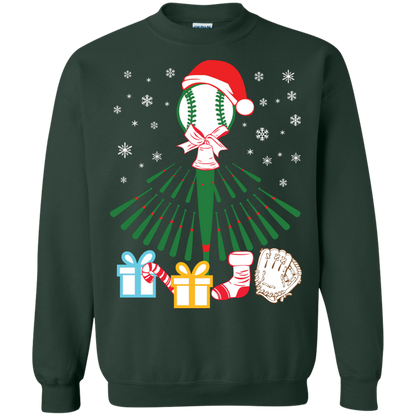 Baseball Christmas T-Shirt Forest Green