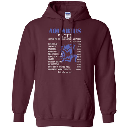 Aquarius Facts 1 Awesome Zodiac Sign Gift Shirt Fo Aquarius Horoscope Maroon