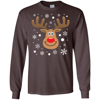 Christmas T-shirt Reindeer Merry Christmas Dark Chocolate