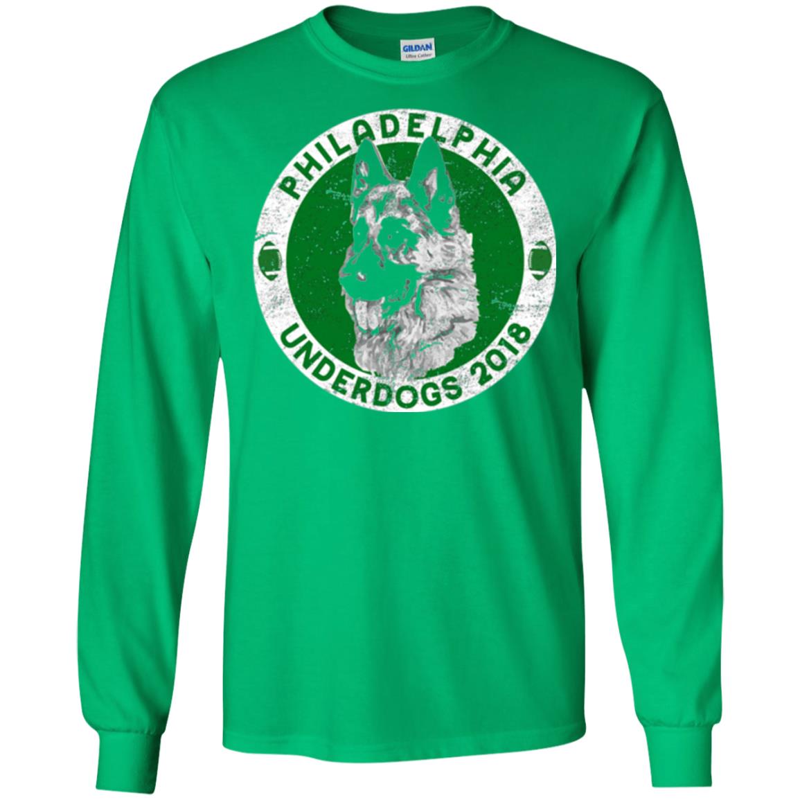 Dog Lover T-shirt Philadelphia Underdogs 2018 Distressed Irish Green