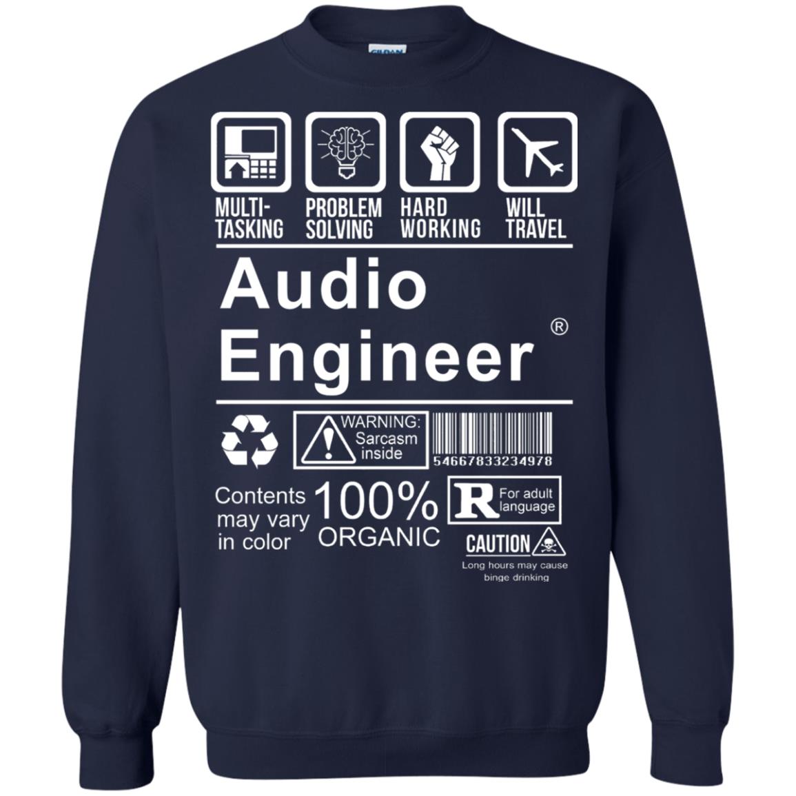 Audio Engineer Shirt Multi Tasking Problem Solving Navy