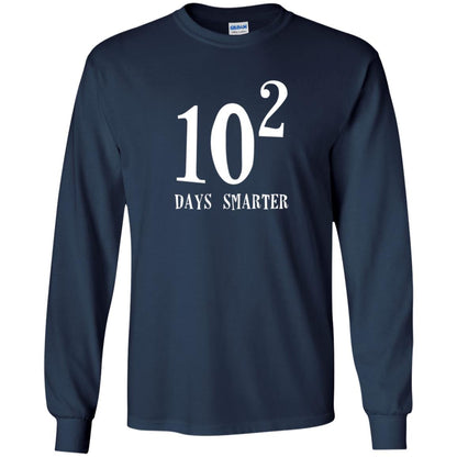 Funny Math 100th Day T-shirt 10 Squared Is 100 Days Smarter