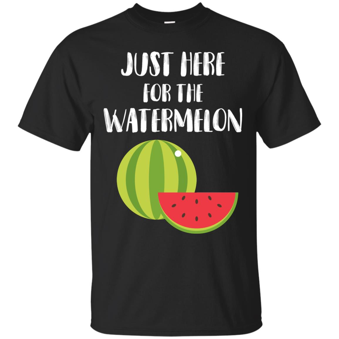 Just Here For The Watermelon Funny Summer Melon Fruit Shirt Black
