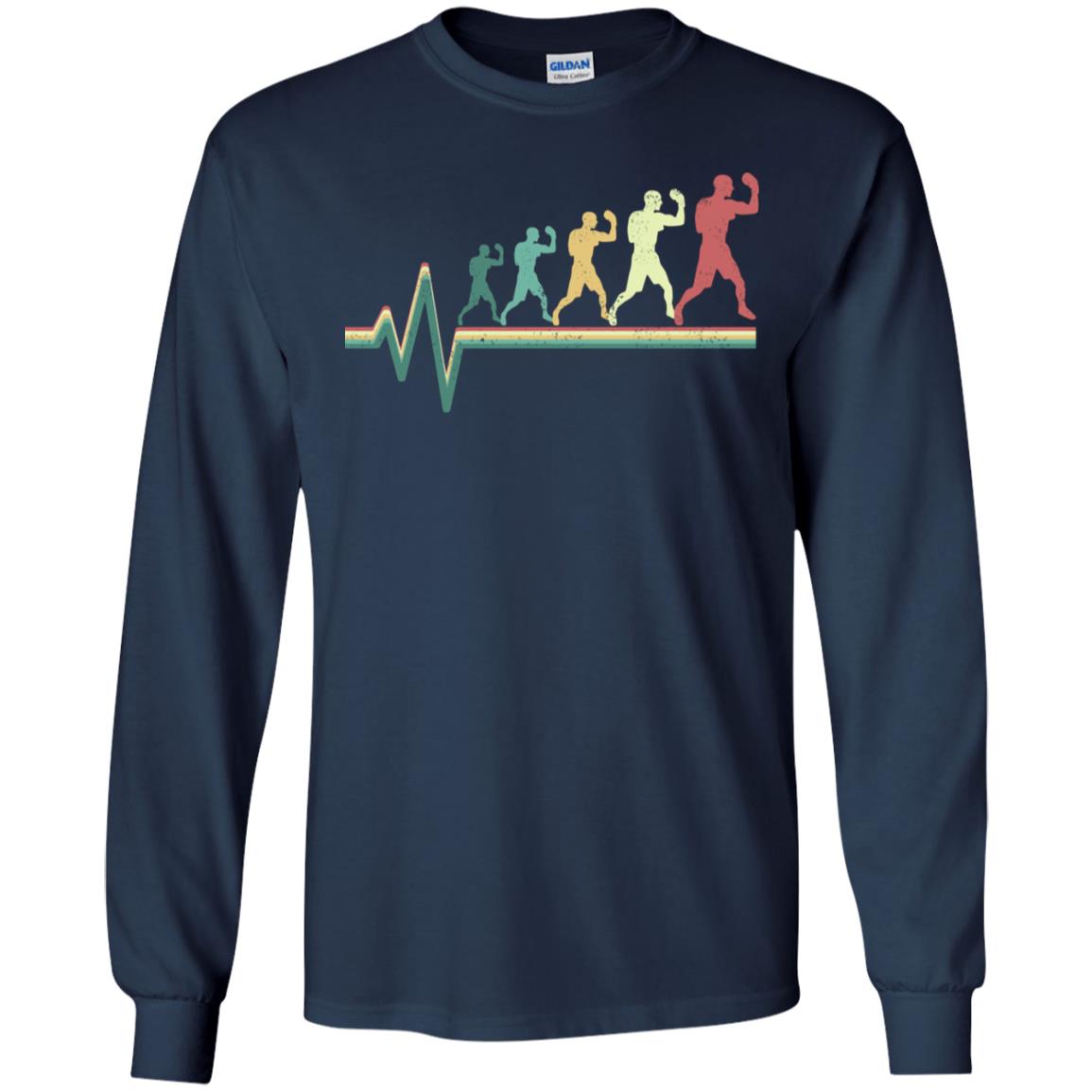 Boxing Heartbeat Boxer Gift Shirt Navy