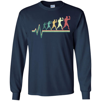 Boxing Heartbeat Boxer Gift Shirt Navy