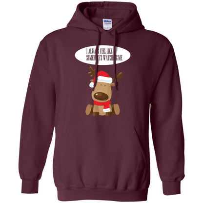 Christmas T-shirt I Always Feel Like Somebody's Watching Me Maroon
