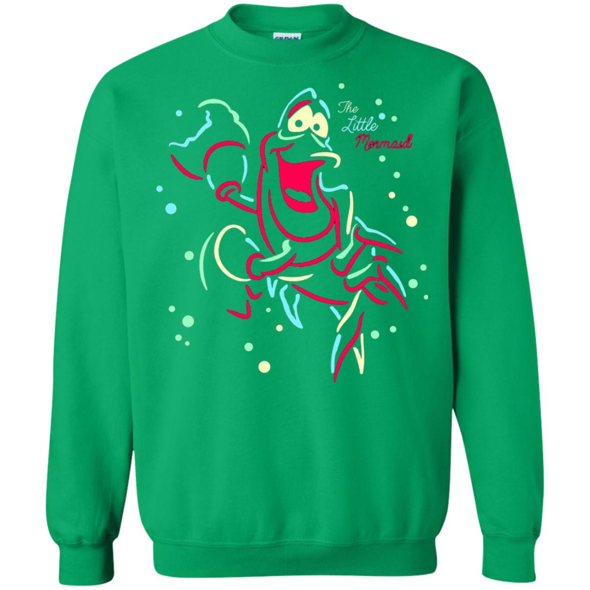 Disney Little Mermaid Neon Sebastian Graphic T-shirt Irish Green