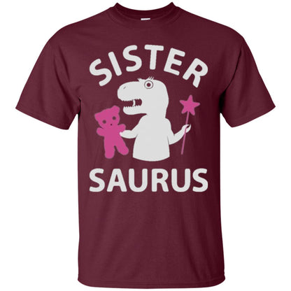 Teestars Sister Saurus T-shirt Maroon