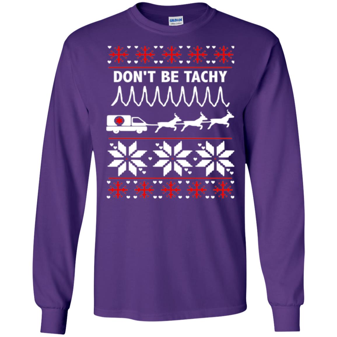 Cardiac Nurse T-shirt Don_t Be Tachy Purple